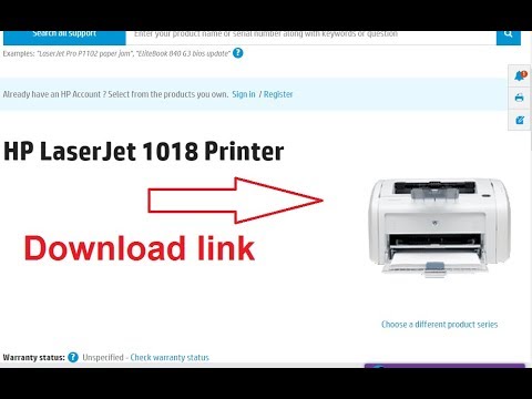 Hp 1018 printer installation download